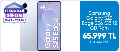 Samsung Galaxy S25 Edge 256 GB 12 GB Ram (Samsung Türkiye Garantili) Titanyum Buz Mavisi