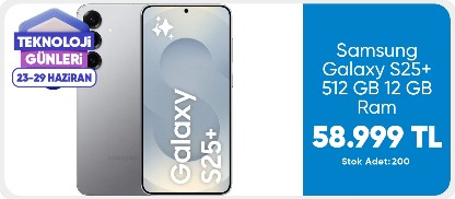Samsung Galaxy S25+ 512 GB 12 GB Ram (Samsung Türkiye Garantili) Gümüş