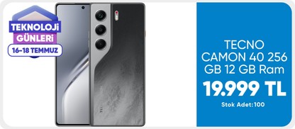 TECNO CAMON 40 256 GB 12 GB Ram (Tecno Türkiye Garantili) Kozmik Siyah