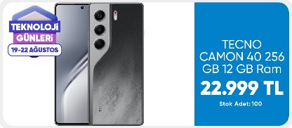 TECNO CAMON 40 256 GB 12 GB Ram (Tecno Türkiye Garantili) Kozmik Siyah