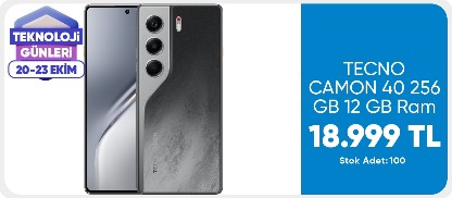 TECNO CAMON 40 256 GB 12 GB Ram (Tecno Türkiye Garantili) Kozmik Siyah