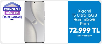 Xiaomi 15 Ultra 16GB Ram 512GB Rom, Beyaz