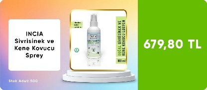 Incıa Sivrisinek ve Kene Kovucu Sprey Losyon Pudra Kokulu Tüm Vücut Için 100ML 329,90 TL!