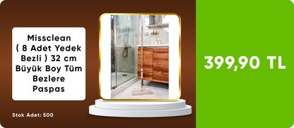 Missclean (8 Adet Yedek Bezli) Click Mop Kendinden Sıkıştırmalı Paspas 399,90 TL!