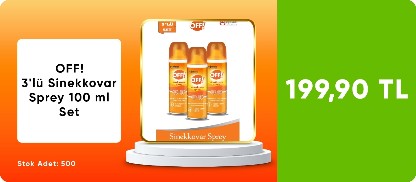 Off ! 3'lü Sinekkovar Sprey 100 ml Set