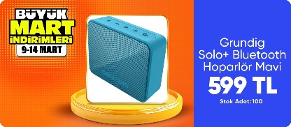 Grundig Solo+ Bluetooth Hoparlör Mavi