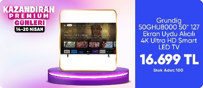 Grundig 50GHU8000 50" 127 Ekran Uydu Alıcılı 4K Ultra HD Smart LED TV