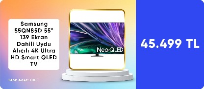 Samsung 55QN85D 55" 139 Ekran Dahili Uydu Alıcılı 4K Ultra HD Smart QLED TV