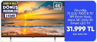 Grundig 75 GJU 7000 B 75" 189 Ekran Uydu Alıcılı 4K Ultra HD Smart LED TV