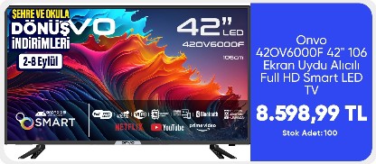 Onvo 42OV6000F 42" 106 Ekran Uydu Alıcılı Full HD Smart LED TV