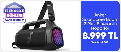 Anker Soundcore Boom 2 Plus Bluetooth Hoparlör - 140W- 2+2 Stereo Kanal - BassUp 2.0 - 30W Hızlı Şarj - 20 Saat Oynatma Süresi -