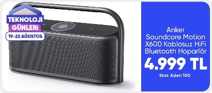 Anker Soundcore Motion X600 Kablosuz HiFi Bluetooth Hoparlör - 50W Stereo Ses - Kutup Grisi - A3130 (Anker Türkiye Garantili)