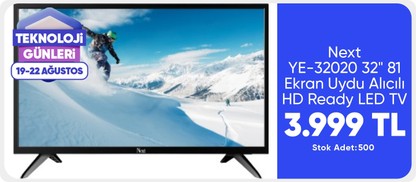 Next YE-32020 32" 81 Ekran Uydu Alıcılı HD Ready LED TV