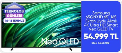 Samsung 65QNX1D 65" 165 Ekran Uydu Alıcılı 4K Ultra HD Smart Neo QLED TV