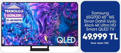 Samsung 65Q67D 65" 163 Ekran Uydu Alıcılı 4K Ultra HD Smart QLED TV