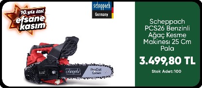 Scheppach PCS26 Benzinli Ağaç Kesme Makinesı 25 Cm Pala - 5910126903