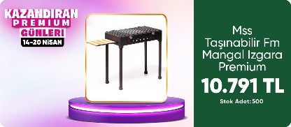 Mss Taşınabilir Fm Mangal Izgara Premium 58X30 cm