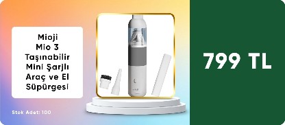 Mioji Mio 3 3000mah 6000pa Taşınabilir Mini Şarjlı Araç ve El Süpürgesi