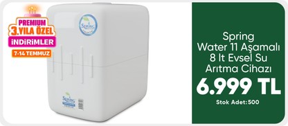 Spring Water 11 Aşamalı 8 lt Evsel Su Arıtma Cihazı