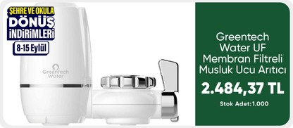 Greentech Water UF Membran Filtreli Musluk Ucu Arıtıcı / GW-D01