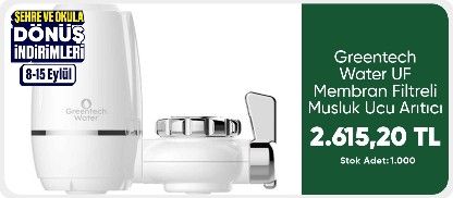 Greentech Water UF Membran Filtreli Musluk Ucu Arıtıcı / GW-D01