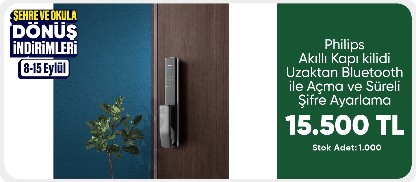 Philips Akıllı Kapı kilidi, Alpha-5hb, Uzaktan Bluetooth ile Açma ve Süreli Şifre Ayarlama