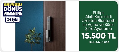 Philips Akıllı Kapı kilidi, Alpha-5hb, Uzaktan Bluetooth ile Açma ve Süreli Şifre Ayarlama