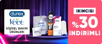 Durex Veet veet Men Ürünlerinde 2. %30 İndirimli!