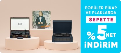 Popüler pikap ve plaklarda  sepette %5 net indirim
