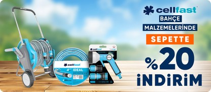 Cellfast Bahçe Malzemelerinde Sepette %20 İndirim 