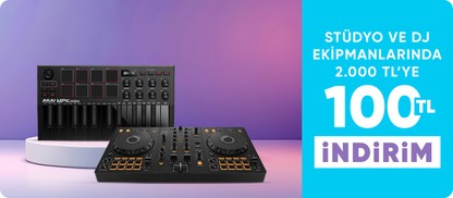 Stüdyo ve DJ ekipmanlarında  2.000 TL'ye 100 TL indirim