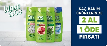 Wash & Go Saç Bakım Ürünlerinde 2 Al 1 Öde