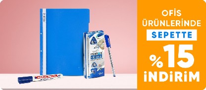 Ofis ürünlerinde sepette %15 indirim