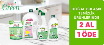 Mom's Green Doğal Bulaşık Temizlik ürünlerinde 2 Al 1 Öde