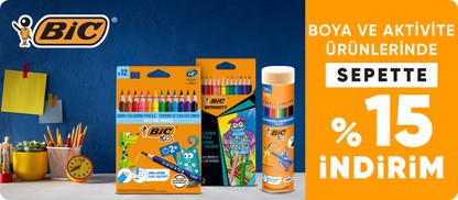 Boya ve aktivite ürünlerinde  sepette %15 indirim