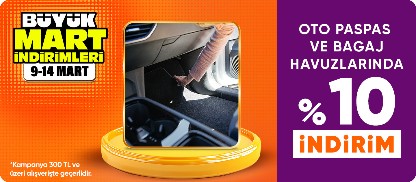 Oto Paspas ve Bagaj Havuzlarında 300 TL Üzeri 10% İndirim