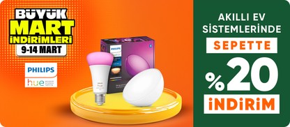 Philips Hue Akıllı Ev Sistemleri Ürünlerinde Sepette %10 İndirim
