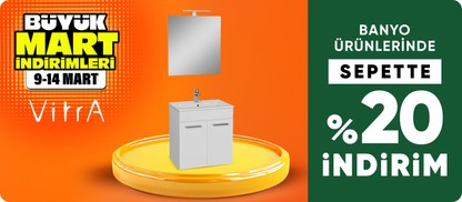 VitrA mağazasında ürünlerde Sepette %20 İndirim