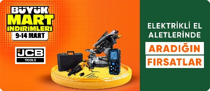 JCB Markalı Elektrikli El Aletleri  Ürünlerinde Fırsatlar