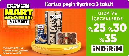 Ramazanda Gıda & İçecek Ürünlerinde 50 TL ve Üzerine %25-%30-%35 İndirimler (CMS)