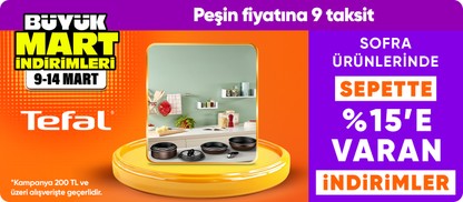 Tefal ürünlerinde Sepette %15'e Varan İndirim