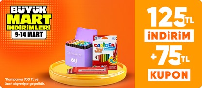Boya ve aktivite ürünlerinde sepette %15 indirim