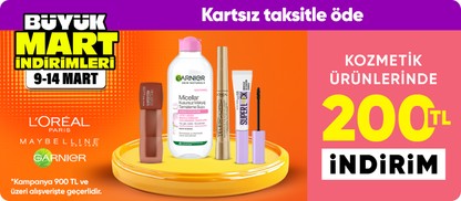 Cilt bakım ürünlerinde 200 TL indirim*