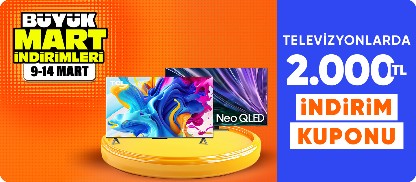 Televizyonlarda 2000 TL Kupon Fırsatı