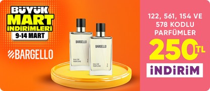 122, 561, 154 ve 578 kodlu parfümler  250 TL