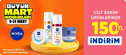 Cilt bakım ürünlerinde 150 TL indirim*