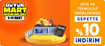 Ofis ve teknoloji ürünlerinde sepette %10 indirim