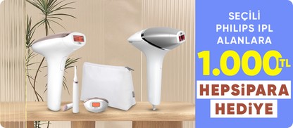 Seçili Philips IPL alanlara  1.000 TL Hepsipara hediye