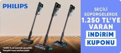 Seçili Philips Süpürgede 1.250 TL Varan Kupon Fırsatı