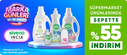 Siveno ve INCIA Süpermarket Ürünlerinde Sepette %55 İndirim